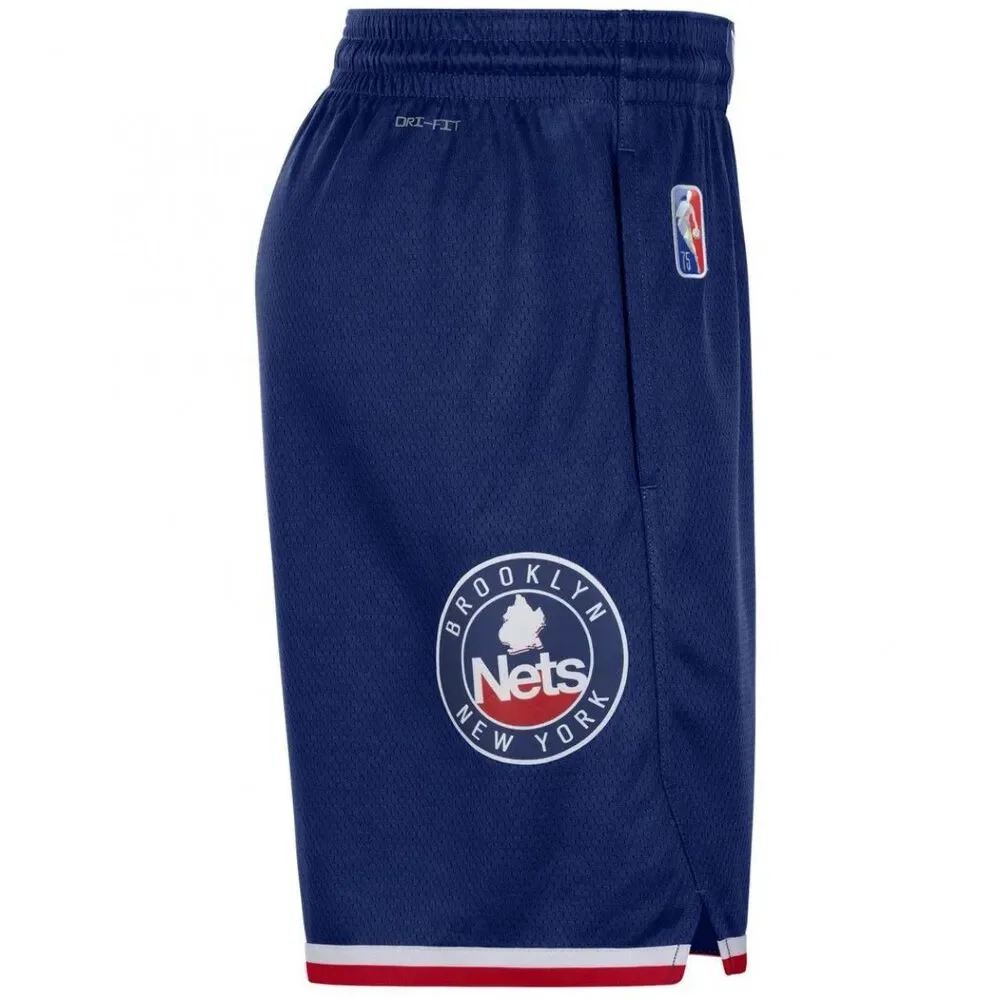 Nike NBA Mens Size L Brooklyn Nets City Edition 75th Anniversary Swingman Shorts